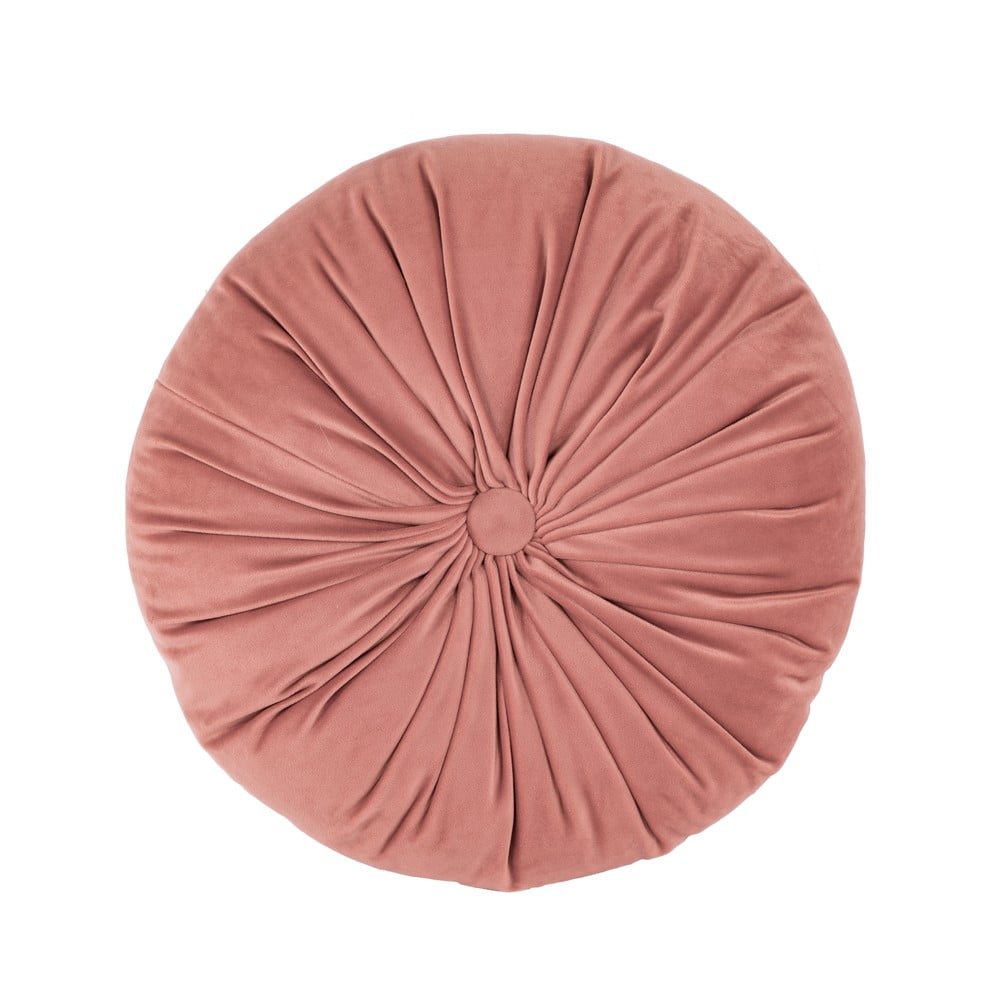 Velvet rózsaszín bársony díszpárna, ø 38 cm - Tiseco Home Studio