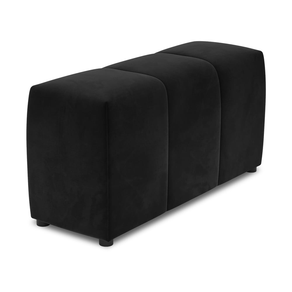 Fekete bársony karfa moduláris kanapéhoz rome velvet - cosmopolitan design