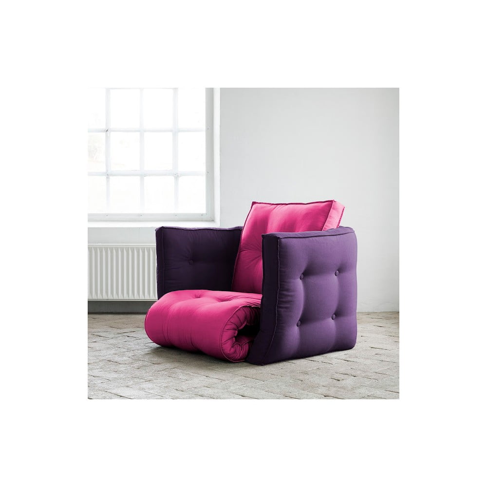 Dice Pink/Purple kinyitható fotelágy - Karup