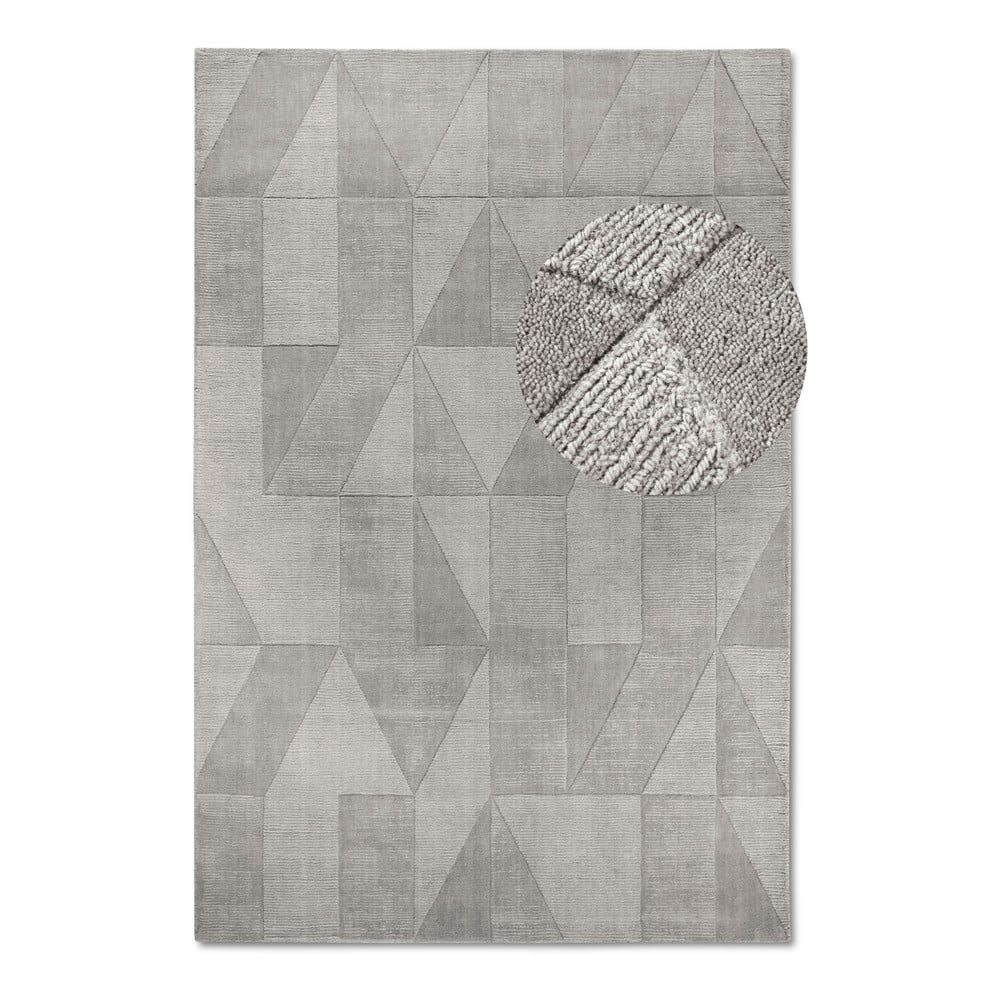 Szürke kézi szövésű gyapjú szőnyeg 190x280 cm ursule – villeroy&boch