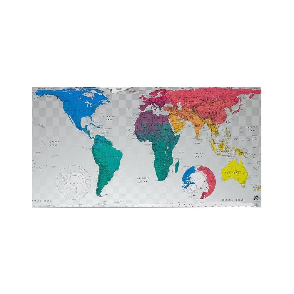 Future World Map világtérkép áttetsző borítással, 101 x 58 cm - The Future Mapping Company