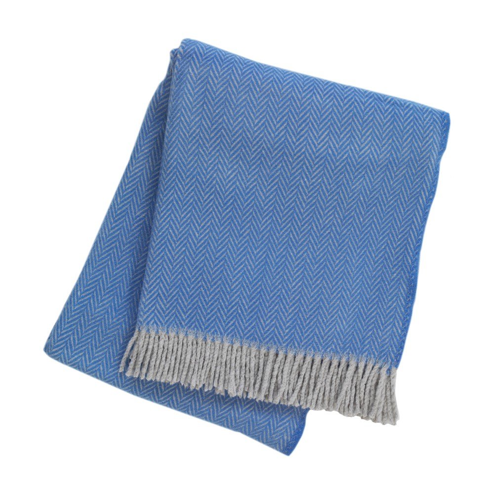 Skyline II kobaltkék pléd, 140 x 180 cm - Euromant