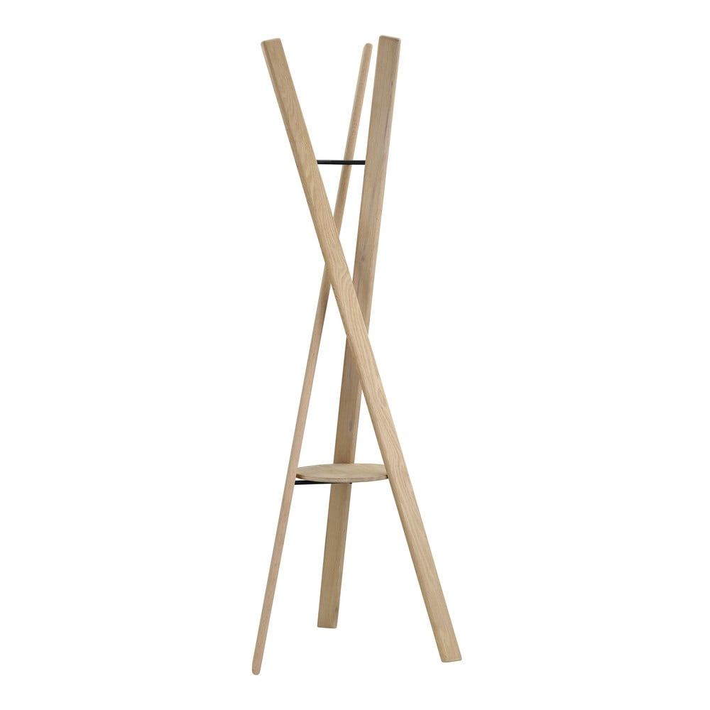 Natúr színű tölgyfa fogas 62x176 cm Rakku – Blomus