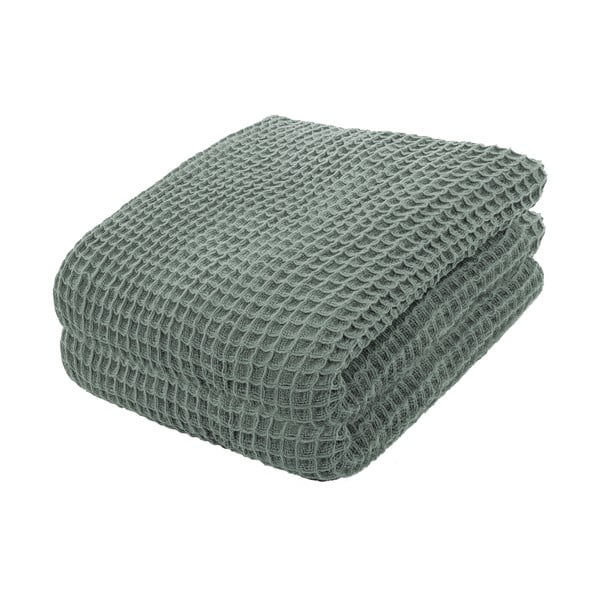 Zöld pamut könnyű ágytakaró, 250 x 260 cm - Tiseco Home Studio
