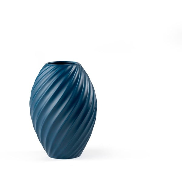 River kék porcelán váza, magasság 16 cm - Morsø
