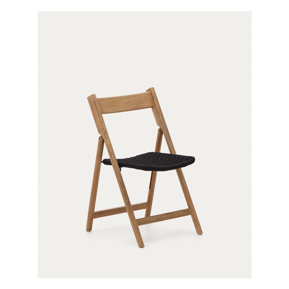 Fekete-natúr színű tömörfa kerti szék dandara – kave home
