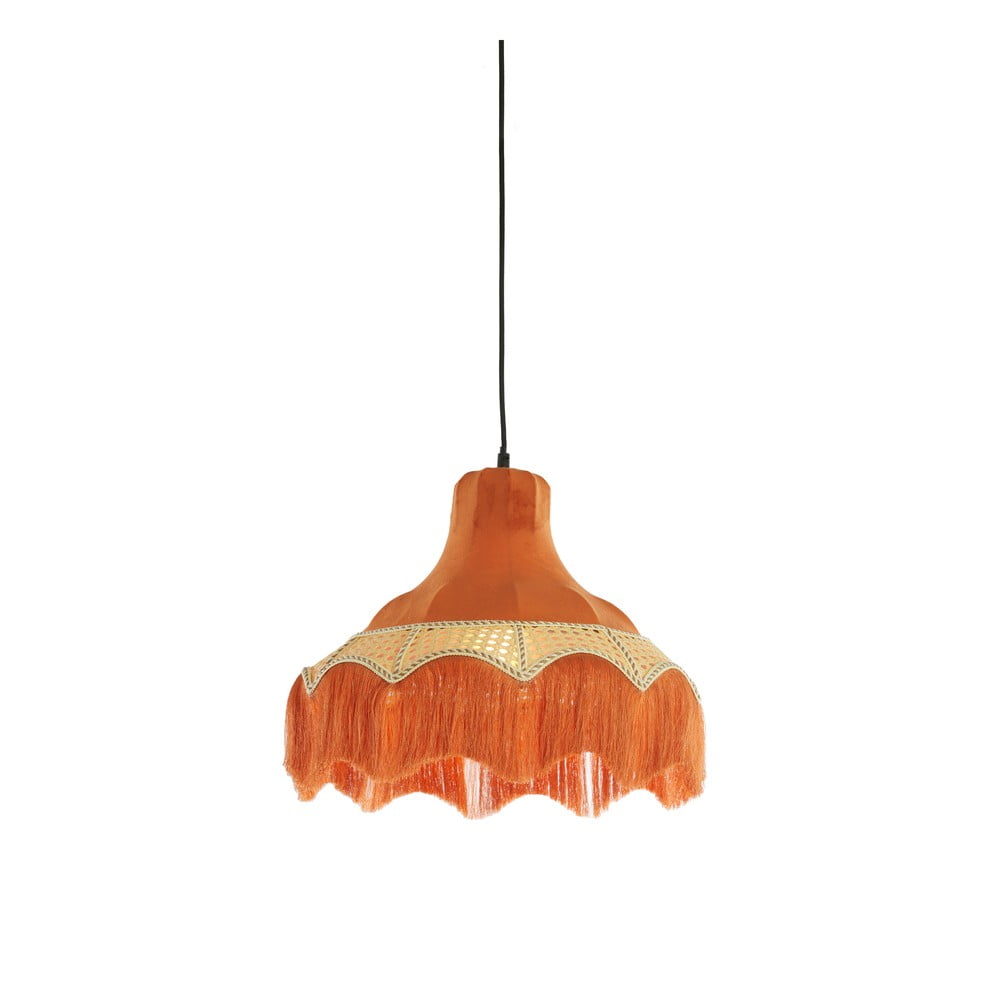Narancssárga függőlámpa textil búrával ø 40 cm Mizia – Light & Living