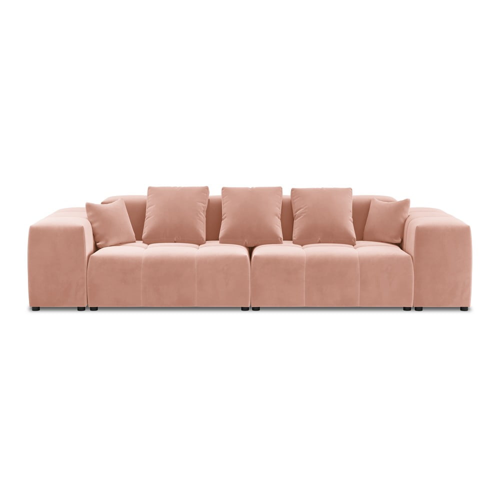 Rózsaszín bársony kanapé 320 cm rome velvet - cosmopolitan design