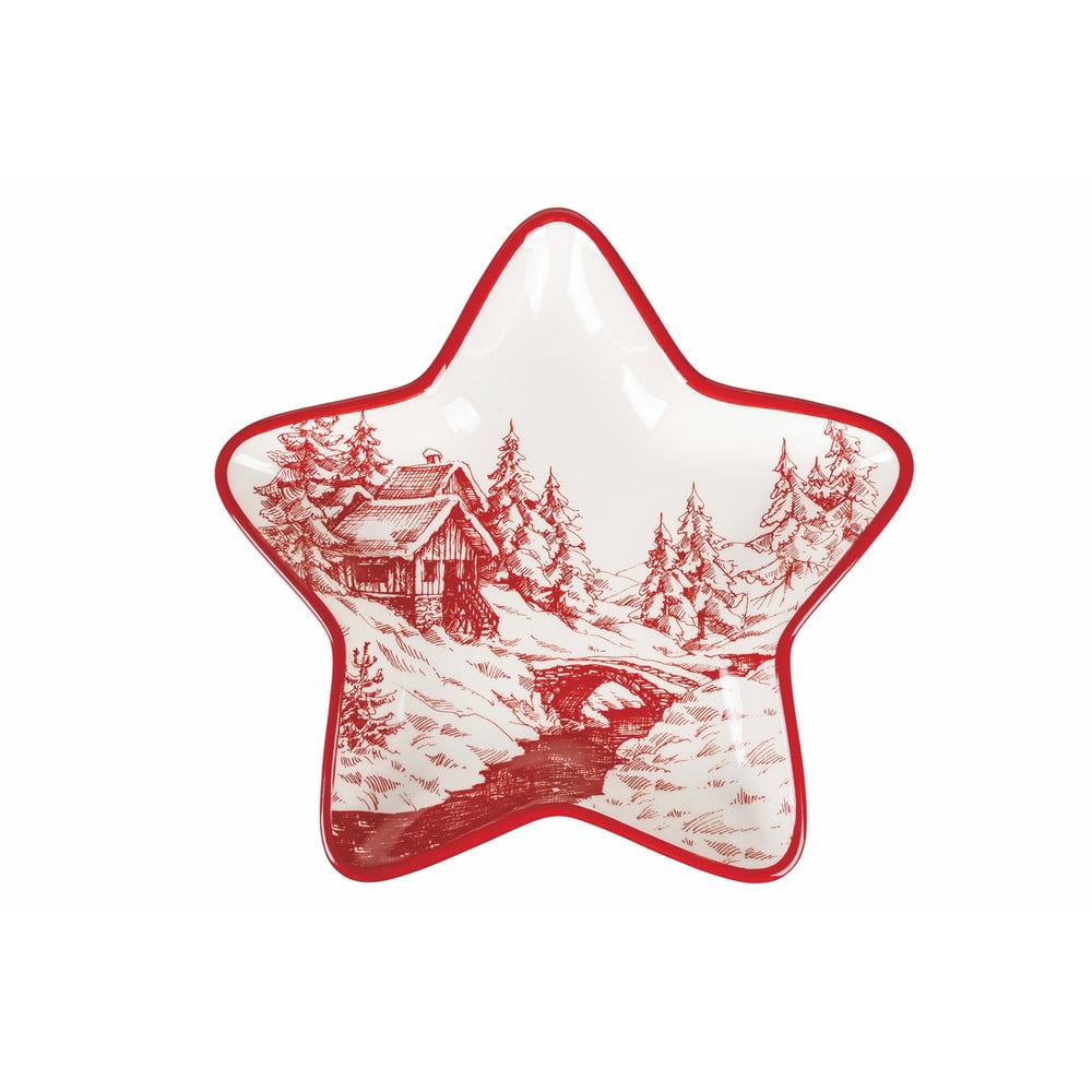 Alaska Stella karácsonyi dolomit desszertes tányér - Villa d'Este