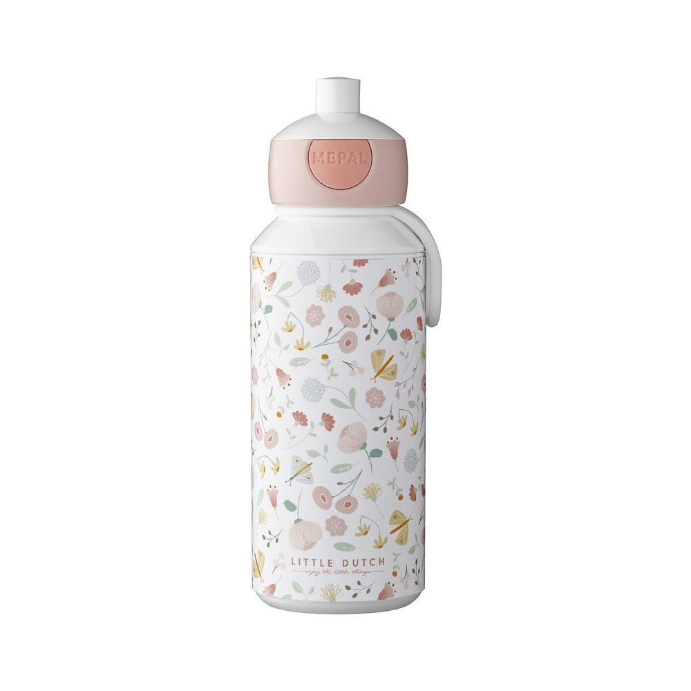 Fehér-világos rózsaszín gyerek ivópalack 400 ml – Mepal