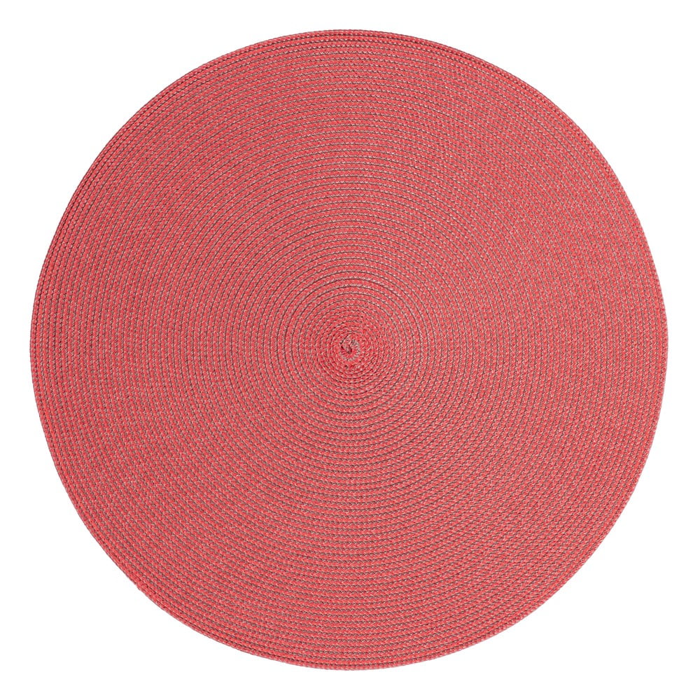 Round Chambray piros kerek tányéralátét, ø 38 cm - Zic Zac
