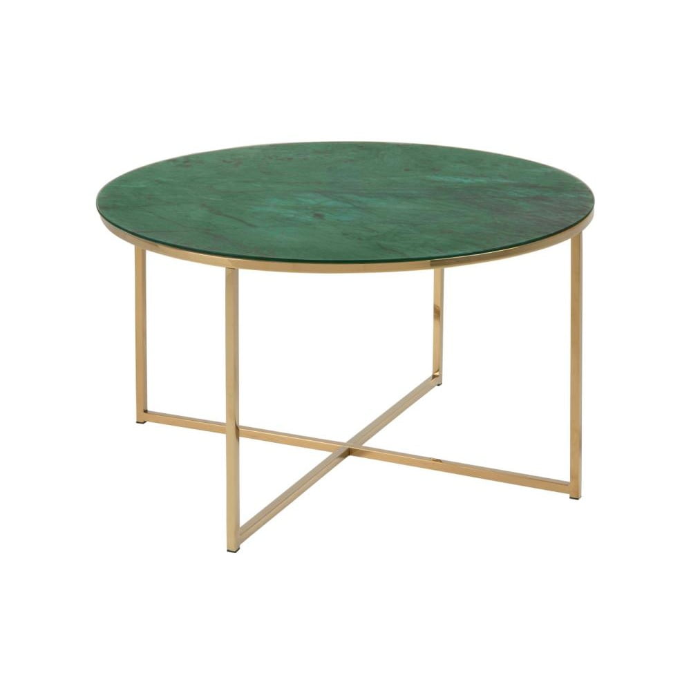 Alisma zöld kerek dohányzóasztal, ø 80 cm - Actona