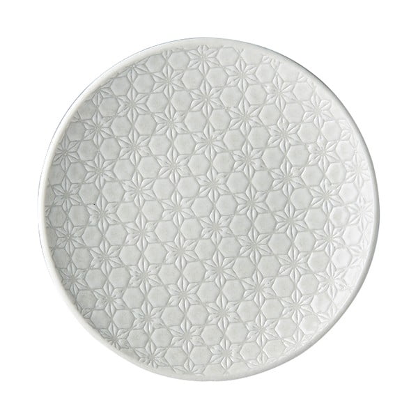 Star fehér kerámia tányér, ø 20 cm - MIJ