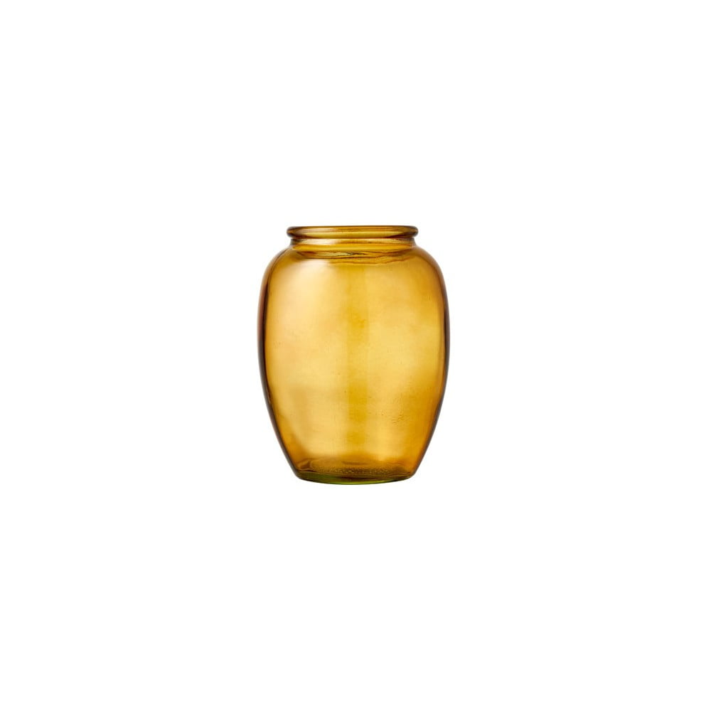 Kusintha sárga üveg váza, ø 10 cm - Bitz