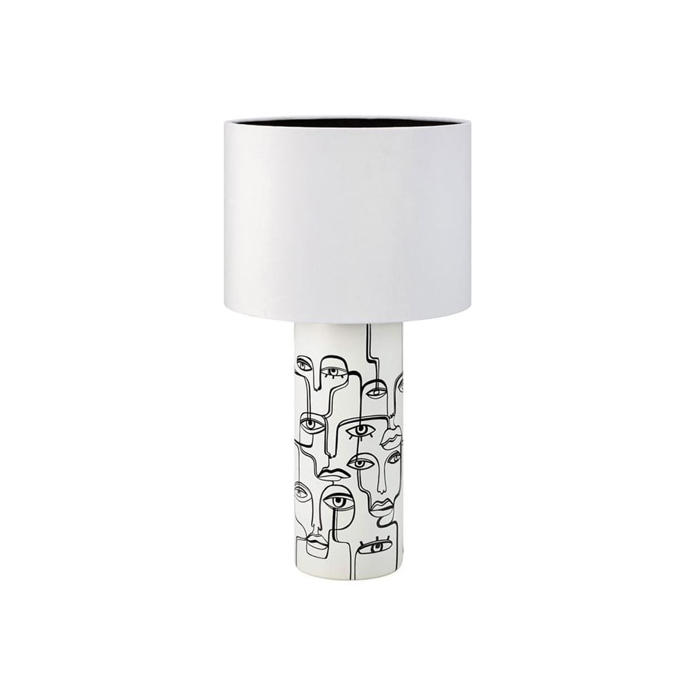Family fehér asztali lámpa nyomtatott mintával, magasság 61,5 cm - markslöjd