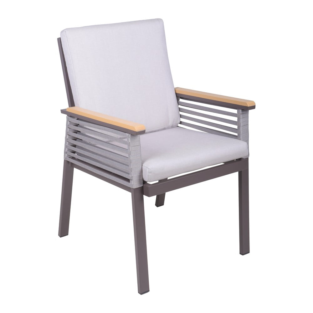 Világosszürke fém kerti fotel Denia – Garden Pleasure