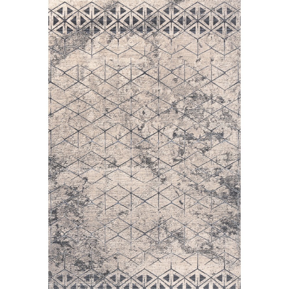 Szürke-krémszínű gyapjú szőnyeg 160x240 cm bateja – agnella