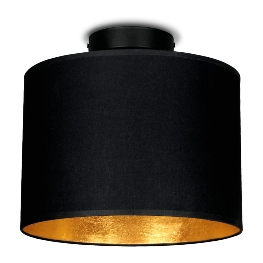 MIKA fekete mennyezeti lámpa aranyszínű részletekkel, ⌀  25 cm - Sotto Luce