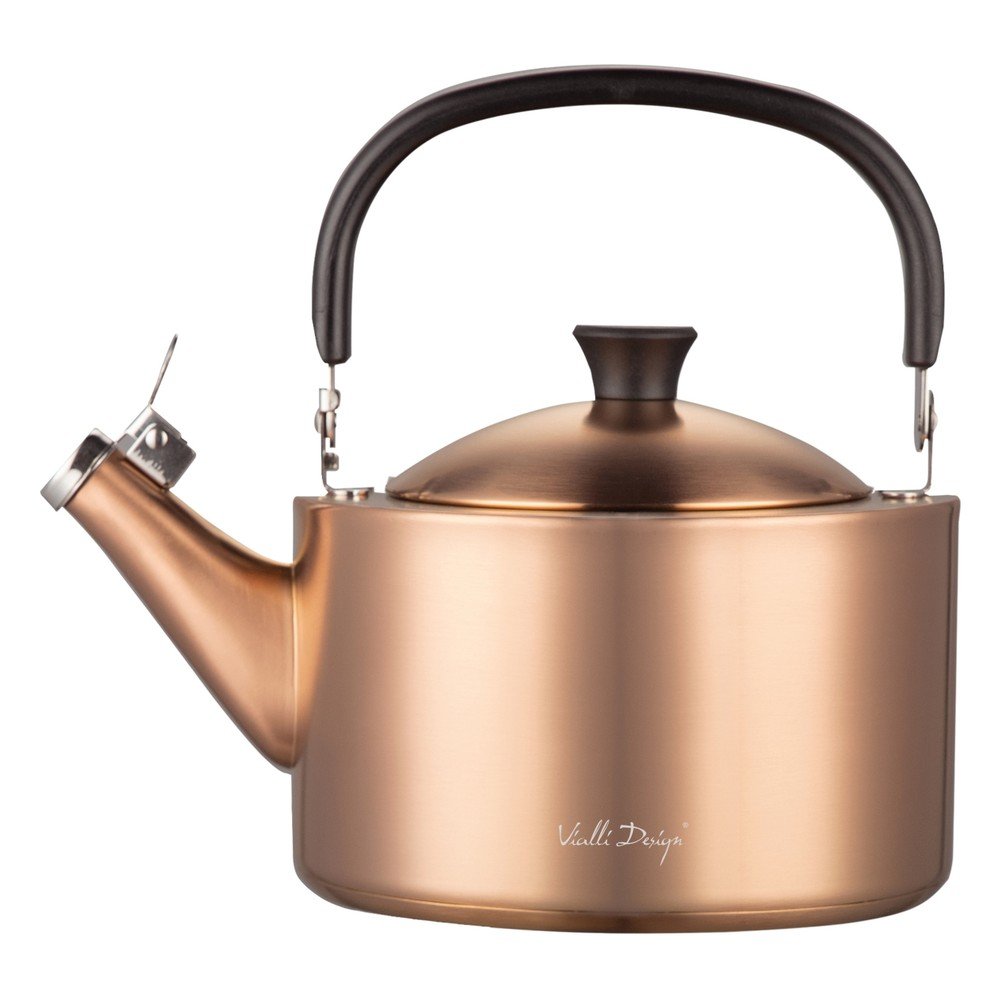 Rézszínű rozsdamentes acél vízforraló kanna 1,5 l Diamante – Vialli Design