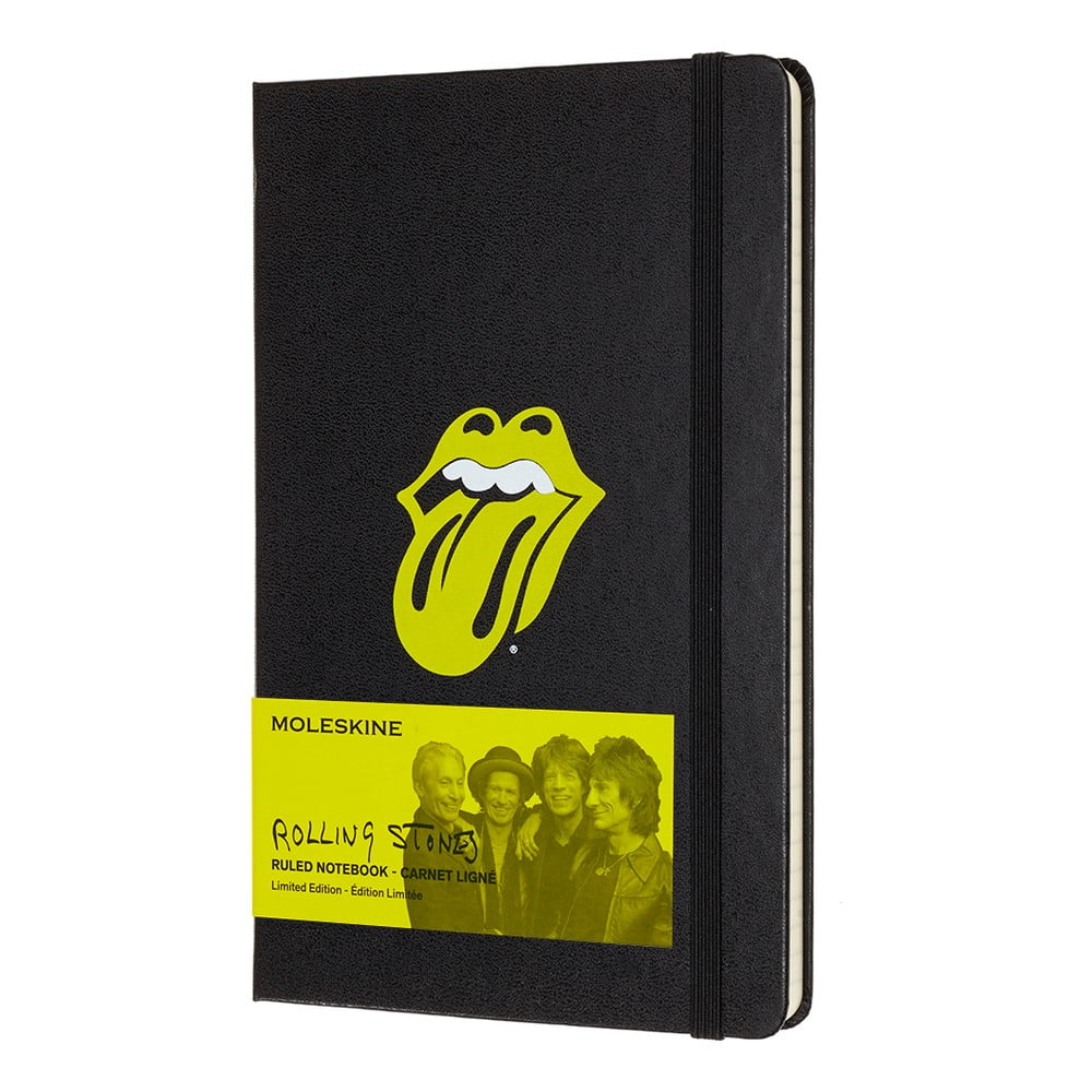 Rolling Stones fekete kemény fedeles jegyzetfüzet, 240 oldalas - Moleskine