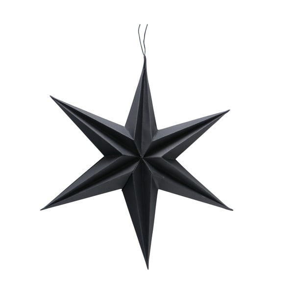 Kassia fekete csillag alakú karácsonyi papír függődísz, ø 30 cm - Boltze