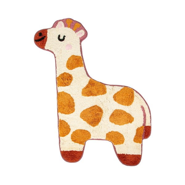 Giraffe narancssárga-bézs pamut gyerekszőnyeg, 57 x 80 cm - Sass & Belle
