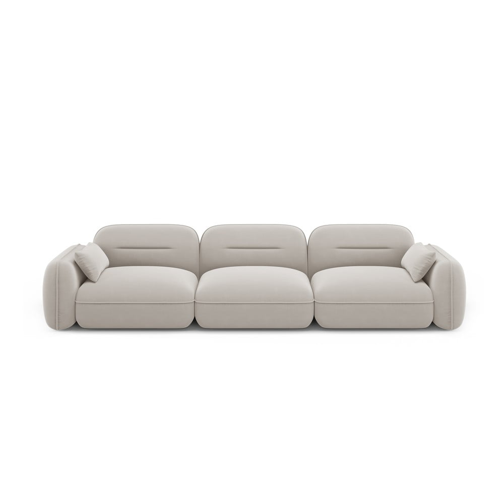 Krémszínű bársony kanapé 320 cm audrey – interieurs 86