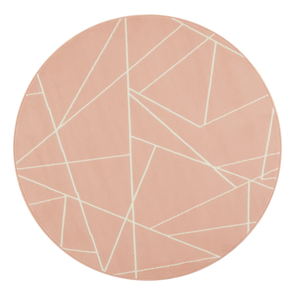Velvet rózsaszín kerek szőnyeg, ø 140 cm - Ragami