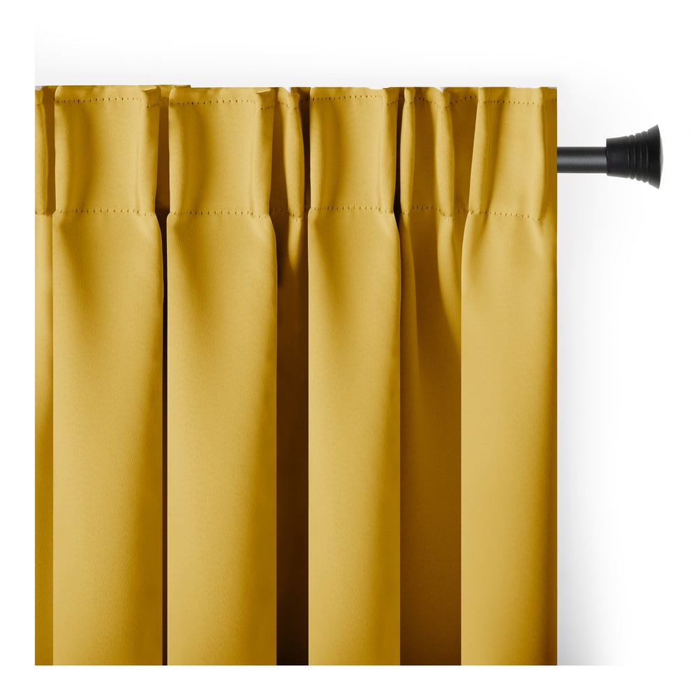 Sárga sötétítő termo függöny 140x245 cm Pleat – Restilo