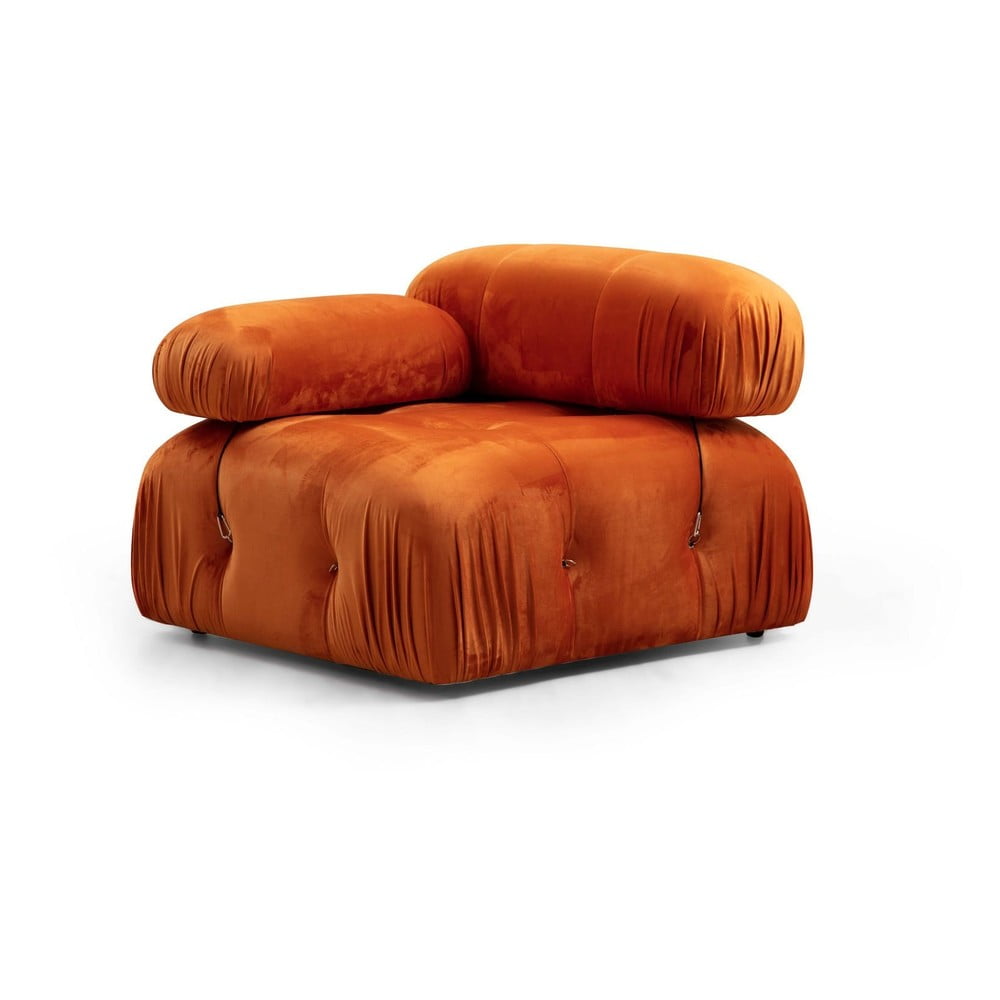 Narancssárga bársony kanapé modul (bal oldali) bubble – artie