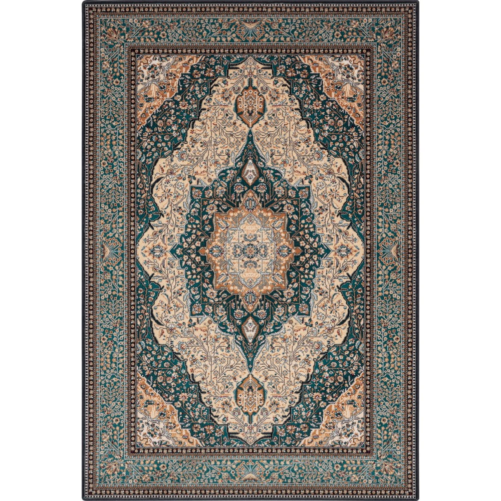 Zöld gyapjú szőnyeg 133x180 cm charlotte – agnella