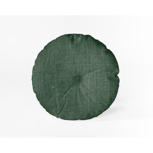 Cojin Redondo Dark Green sötétzöld díszpárna, ⌀ 45 cm - Really Nice Things