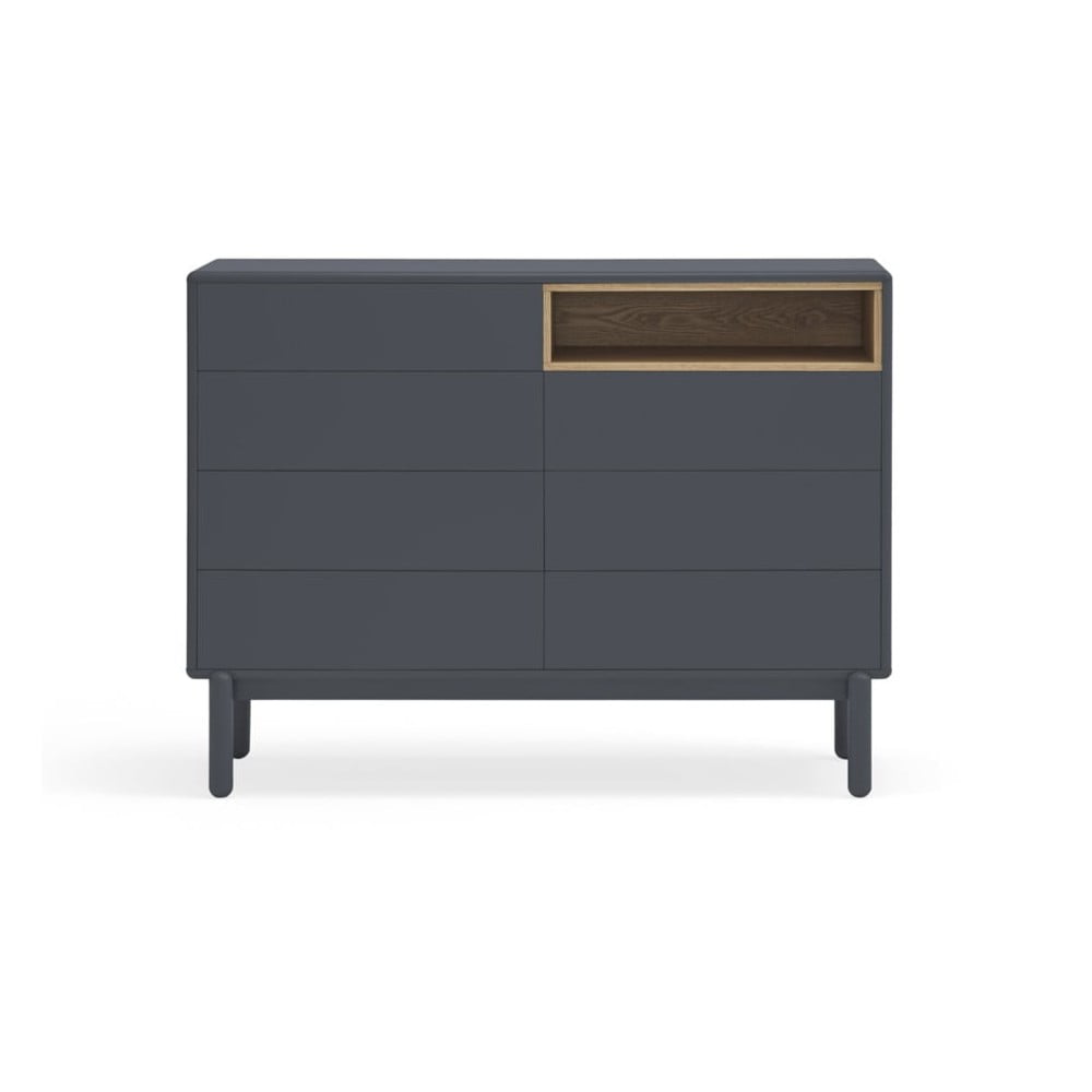 Sötétszürke alacsony komód 120x90 cm Corvo - Teulat