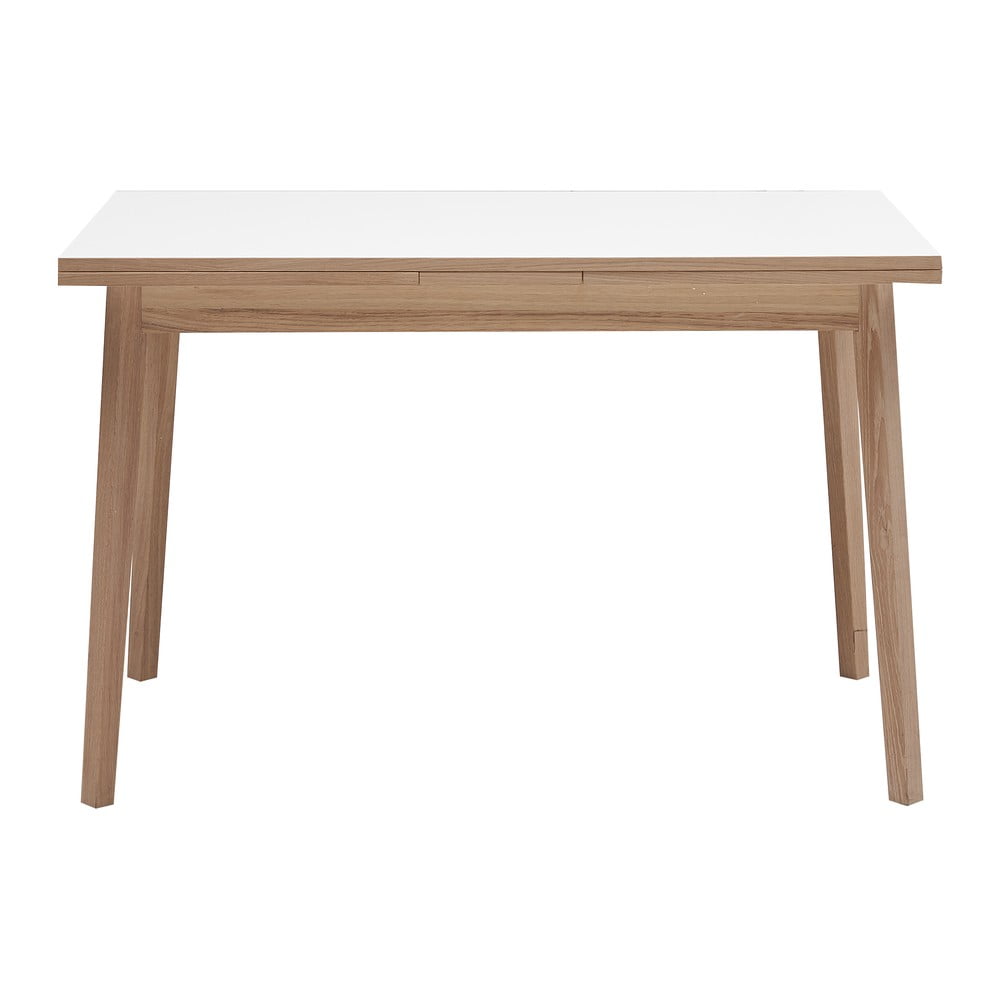 Hammel furniture single kihúzható étkezőasztal fehér asztallappal, 120 x 80 cm - hammel