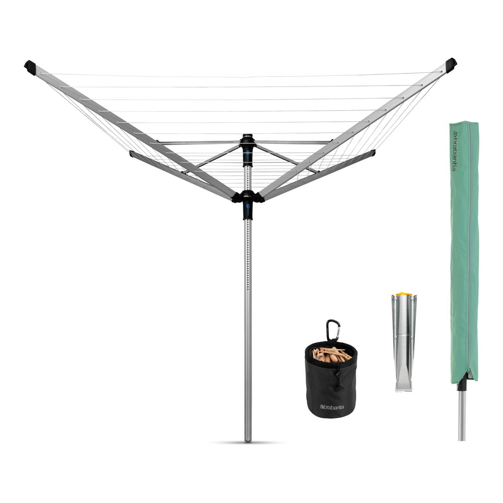 Ezüstszínű kerti ruhaszárító 50 m Lift-o-Matic Advance – Brabantia