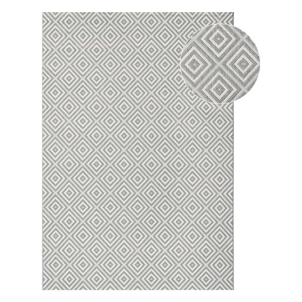 Karo szürke kültéri szőnyeg, 80 x 150 cm - NORTHRUGS