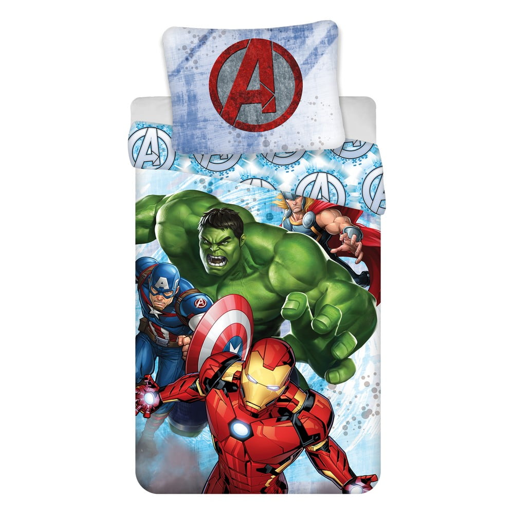 Avengers Heroes pamut gyerek ágyneműhuzat, 140 x 200 cm - Jerry Fabrics