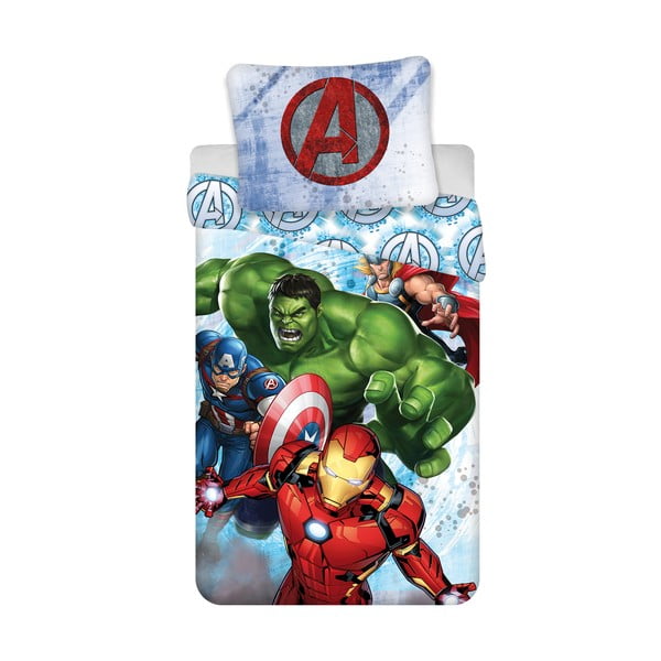 Avengers Heroes pamut gyerek ágyneműhuzat, 140 x 200 cm - Jerry Fabrics