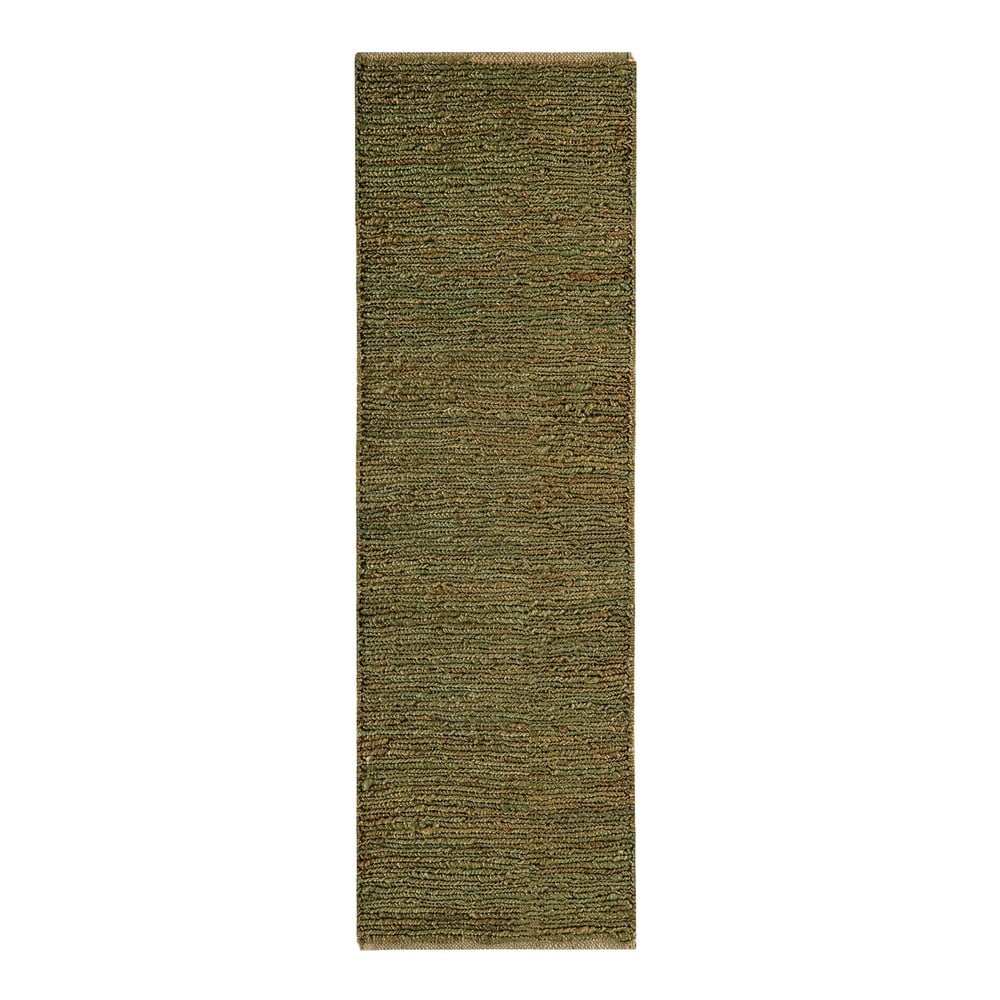 Sötétzöld kézi szövésű juta futószőnyeg 66x200 cm Soumak – Asiatic Carpets