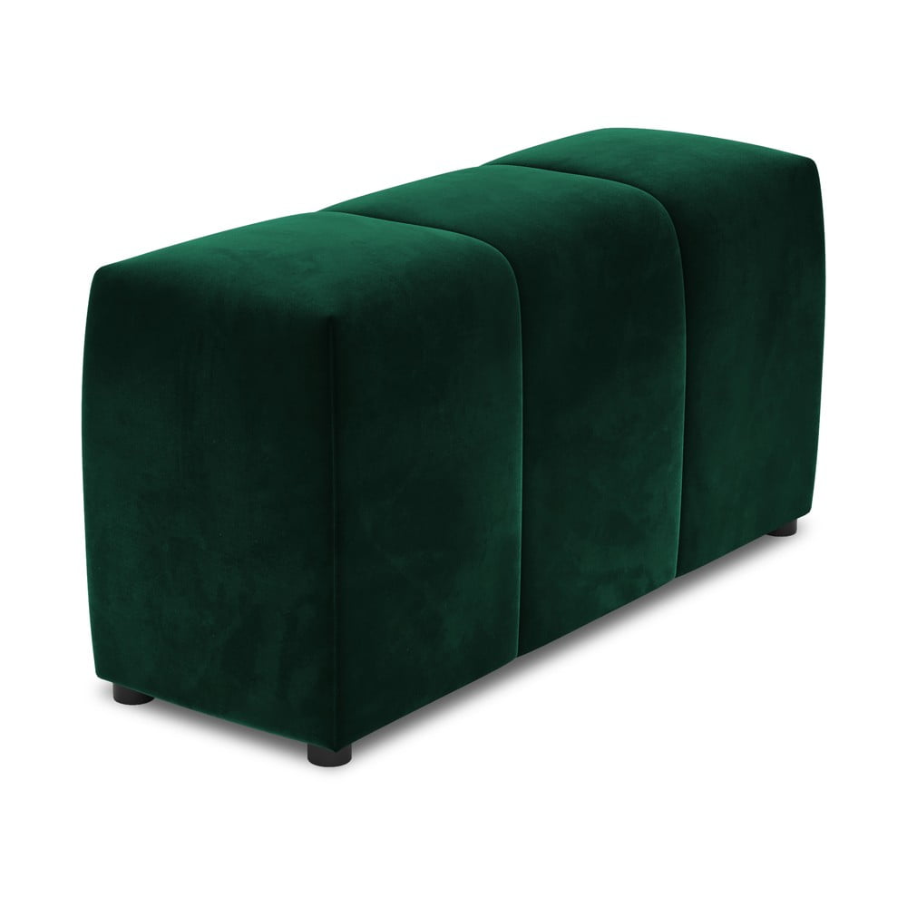 Zöld bársony karfa moduláris kanapéhoz rome velvet - cosmopolitan design