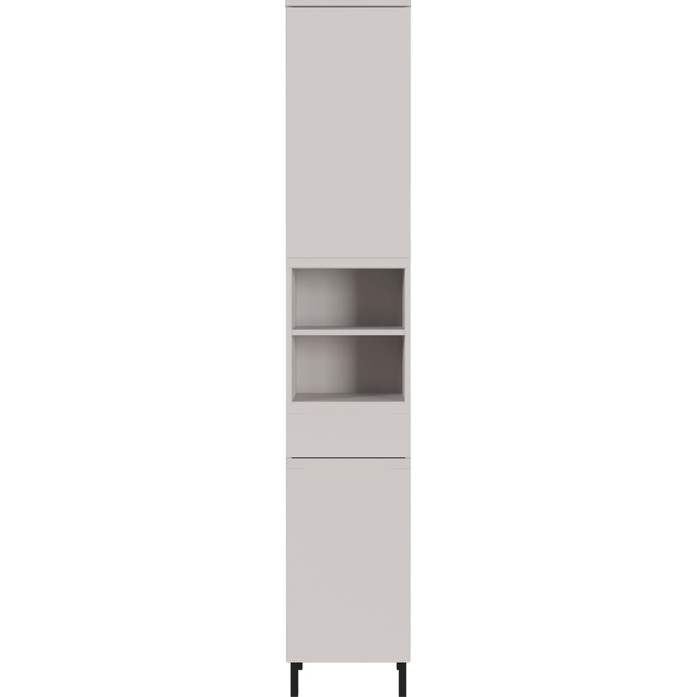 Krémszínű magas-keskeny fürdőszoba szekrény 34x190 cm Salinas – Germania