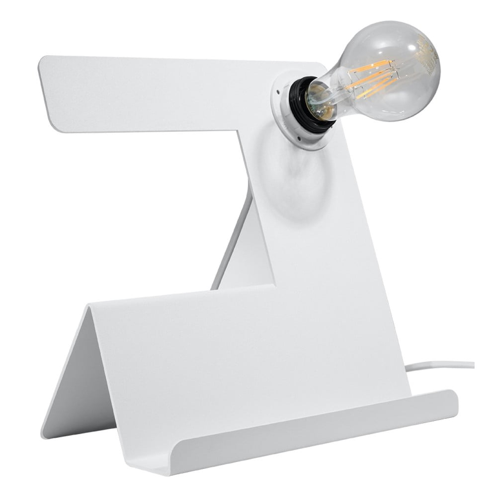 Fehér asztali lámpa (magasság 24 cm) Gabriel – Nice Lamps