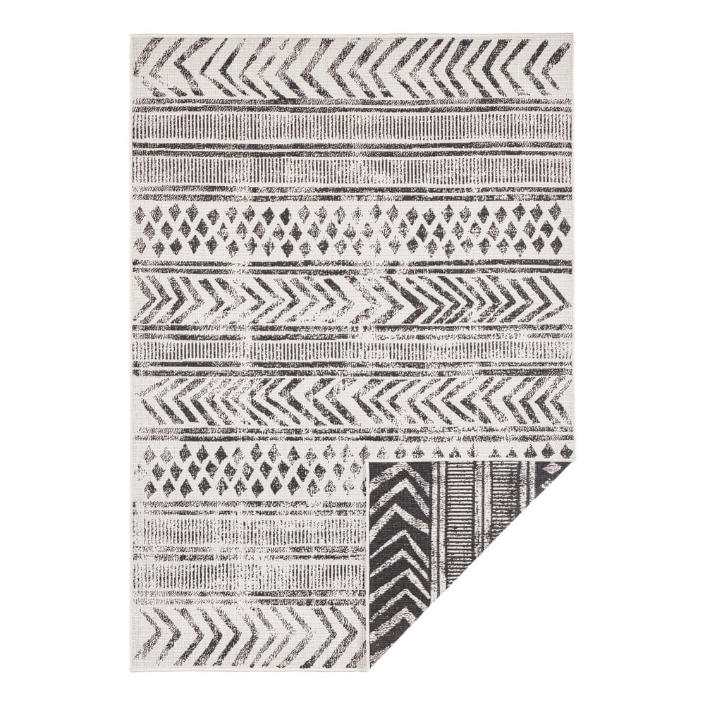 Biri fekete-krémszínű kültéri szőnyeg, 120 x 170 cm - NORTHRUGS