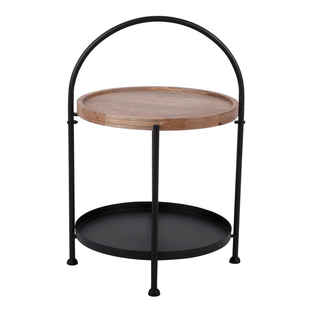 Mangófa kerek tárolóasztal ø 39 cm Tray – Leitmotiv