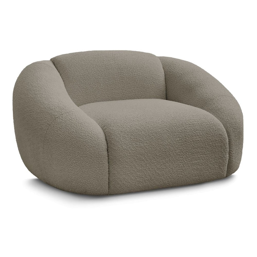 Szürkésbarna buklé fotel Tina – Bobochic Paris