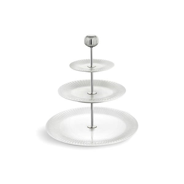 Hammershoi Etagere háromszintes fehér porcelán tálca, ⌀ 28 cm - Kähler Design