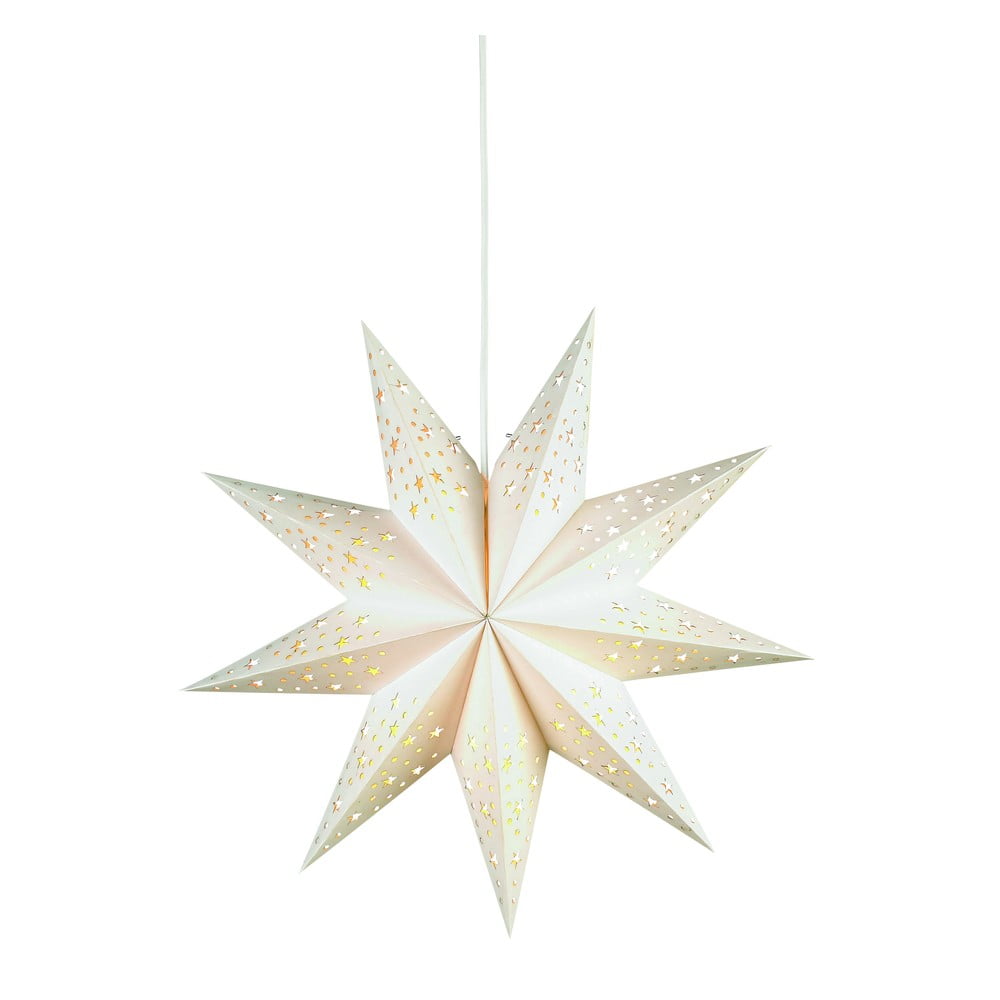 Fehér fénydekoráció karácsonyi mintával ø 45 cm Solvalla – Markslöjd