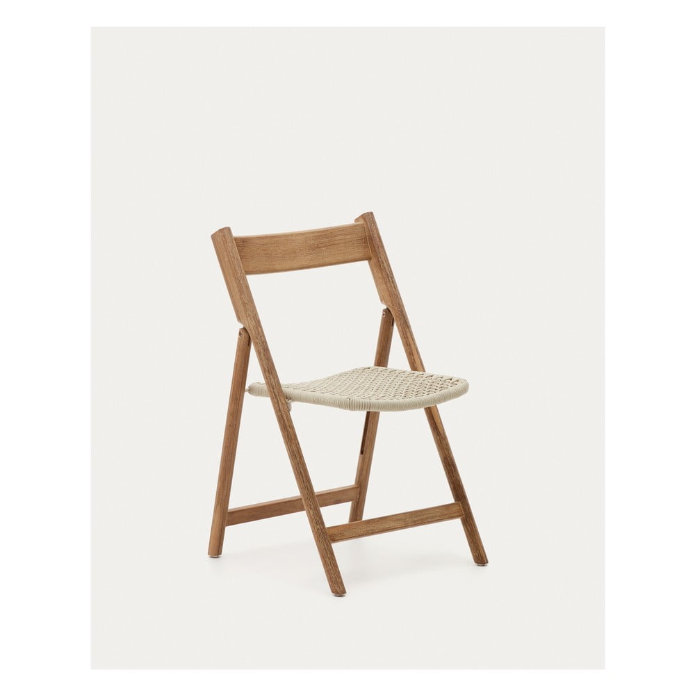 Fehér-natúr színű tömörfa kerti szék dandara – kave home