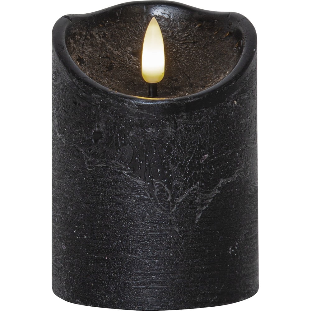 Flamme Rustic fekete LED viaszgyertya, magasság 10 cm - Star Trading