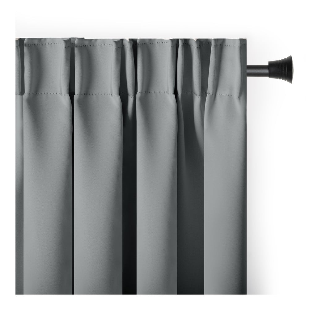 Szürke sötétítő termo függöny 140x245 cm Pleat – Restilo